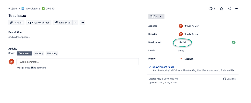 Artifactory Build in Jira